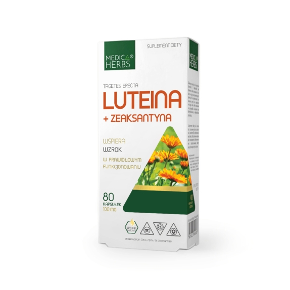 Medica Herbs luteina + zeaksantyna 80 kapsułek cena 27,90zł