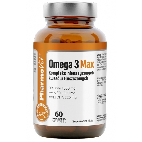 Omega 3 Max 60 żelowych kapsułek Pharmovit cena 43,95zł