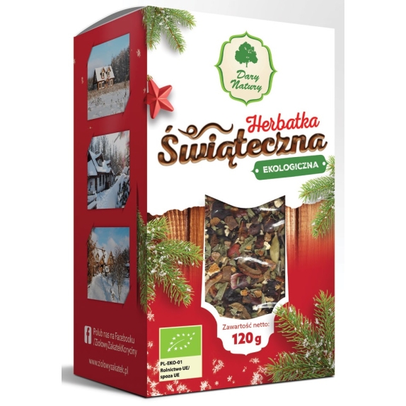 Herbatka Świąteczna 120 g BIO Dary Natury  cena 18,49zł