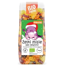 Żelki misie bez żelatyny bezglutenowe BIO 150 g Biominki EDYCJA ŚWIĄTECZNA