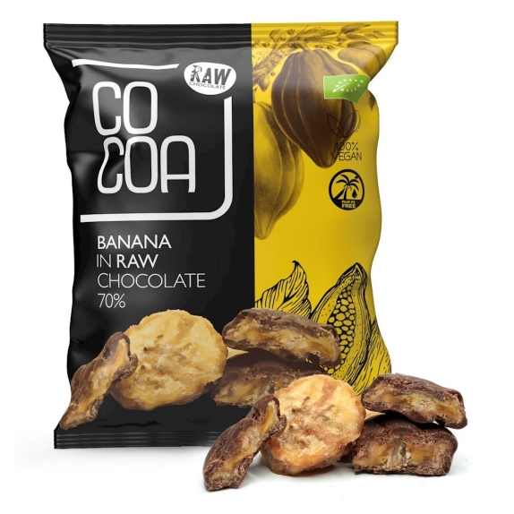 Cocoa banany w surowej czekoladzie 70 g BIO cena 12,35zł