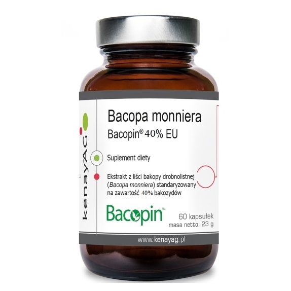 Kenay Bacopa monniera Bacopin® 40% 60 kapsułek cena 37,89zł