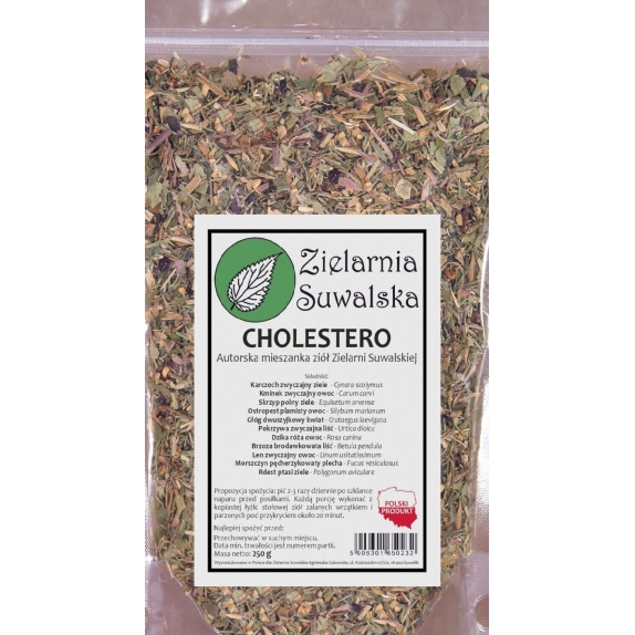 Cholestero mieszanka ziół 250 g Zielarnia Suwalska cena €9,51