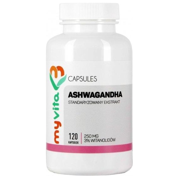 MyVita Ashwagandha 250mg 120kapsułek cena 30,95zł