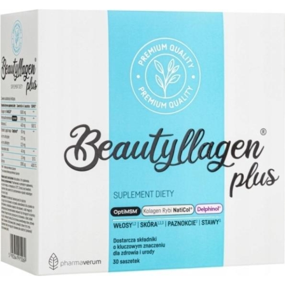 Beautyllagen Plus 30 saszetek Pharmaverum cena 149,00zł