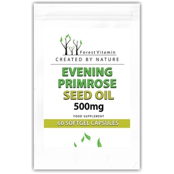 Forest Vitamin Evening Primose Seed Oil Olej z nasion wiesiołka 500 mg 60 kapsułek cena 24,99zł