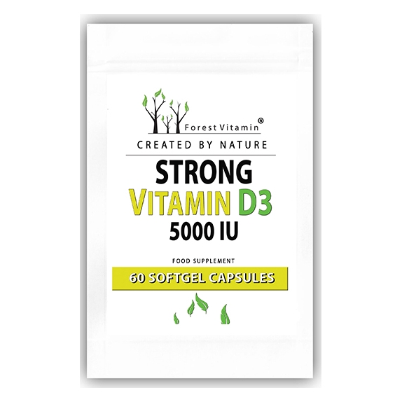 Forest Vitamin Witamina D3 5000IU 60 kapsułek cena €2,49