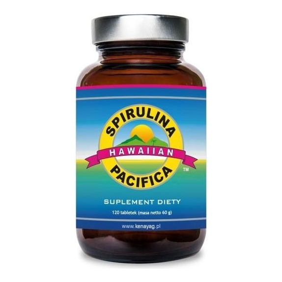 Spirulina Pacifica® hawajska 500 mg 120 tabletek Kenay PROMOCJA cena 35,00zł