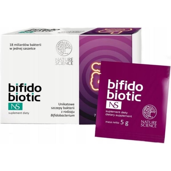 BifidoBiotic NS 35 g proszek 7 saszetek Nature Science cena 99,80zł