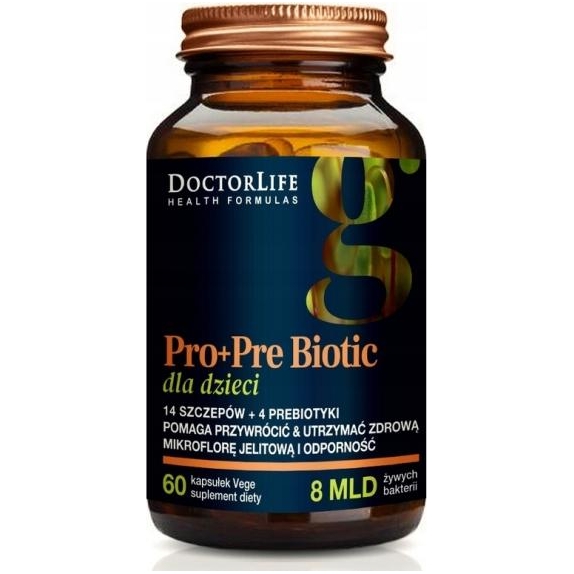 Doctor Life Pro+Pre Biotic dla dzieci 60 kapsułek cena 56,99zł