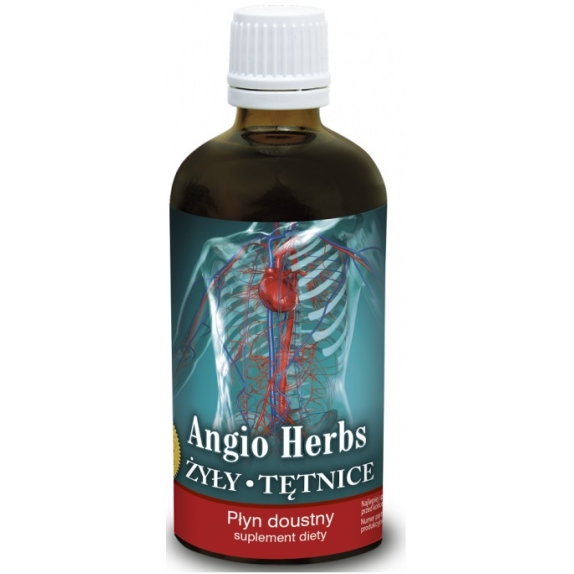 Angio Herbs żyły tętnice 100 ml cena 53,00zł