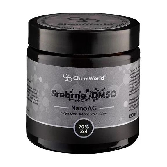 ChemWorld Żel DMSO 70% nanoAg 50ppm ze srebrem 120 ml cena 79,00zł