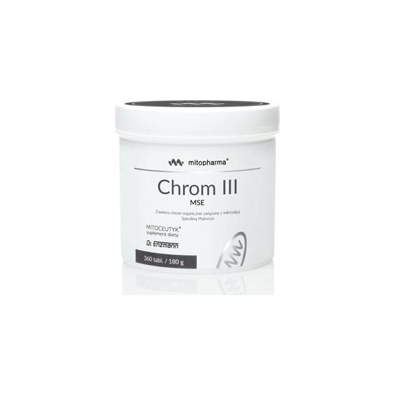 Dr Enzmann Chrom III trójwartościowy MSE 360tabletek Mito-Pharma cena 307,90zł