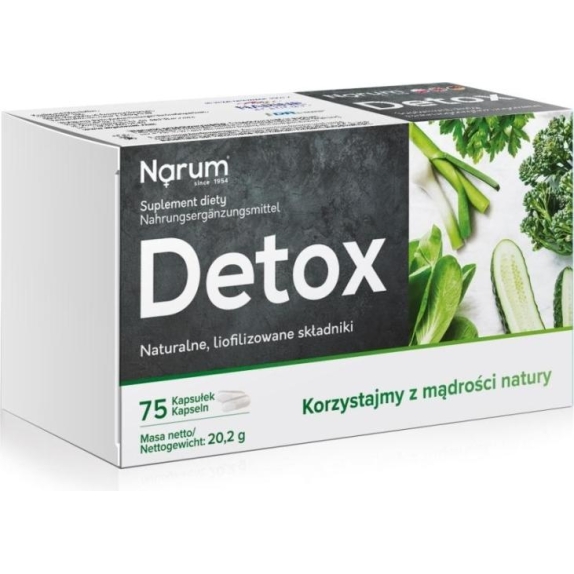 Narum Detox 200mg 75kapsułek Vitaway LLC cena 104,90zł