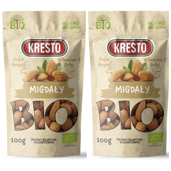 KRESTO Migdały łuskane 2 x 100 g BIO DUOPACK cena 10,99zł