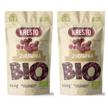 KRESTO Żurawina suszona słodzona 2 x 100 g BIO DUOPACK