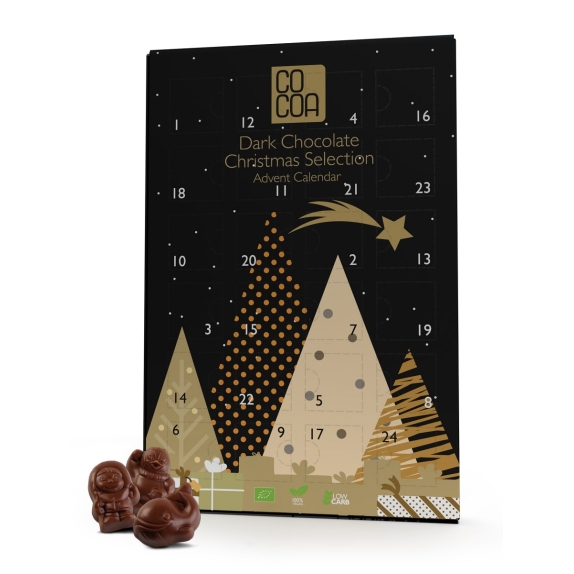 Kalendarz adwentowy z czekolady ciemnej 70% BIO 180 g Cocoa cena 50,95zł