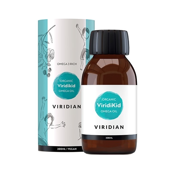 Viridian viridikid 100% ekologiczny olej omega 3 dla dzieci 200 ml cena 69,00zł