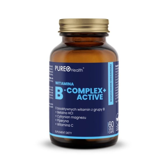 Pureo Health B-complex+ active 60 kapsułek cena 46,00zł