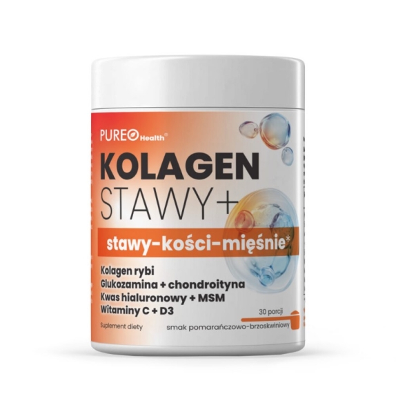 Pureo Health kolagen stawy + smak pomarańczowo-brzoskwiniowy 30 porcji cena 68,00zł