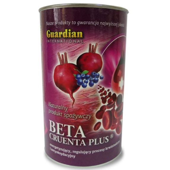 Beta Cruenta Plus burak liofilizowany 500g PUSZKA Guardian International cena 128,90zł