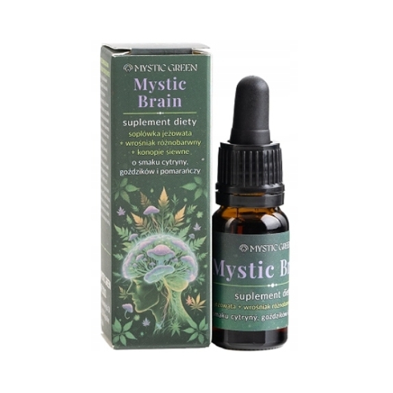 Mystic Brain Olejek konopny i grzyby adaptogenne cytryna goździki 10ml Mystic Green cena 55,86$