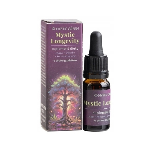 Mystic Longevity olejek konopny i grzyby goździki 10ml Mystic Green cena 55,86$