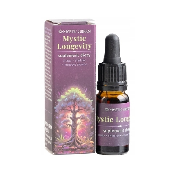 Mystic Longevity olejek konopny i grzyby neutralny 10ml Mystic Green cena €46,86