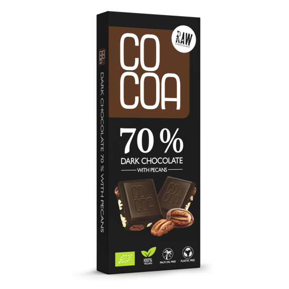 Cocoa czekolada z orzechami pekan 70% 40g BIO cena 13,05zł