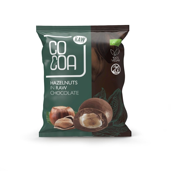 Cocoa orzechy laskowe w surowej czekoladzie 70 g BIO cena 11,89zł