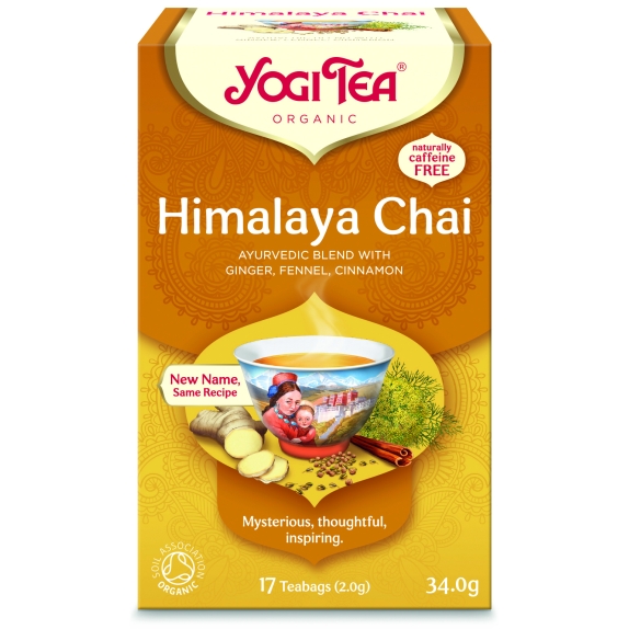 Herbata z himalayów chimalaya chai 17 saszetek  BIO Yogi Tea cena 13,00zł