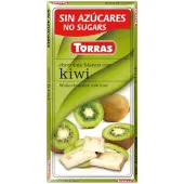 Czekolada biała z kiwi bez dodatku cukru 75g Torras 