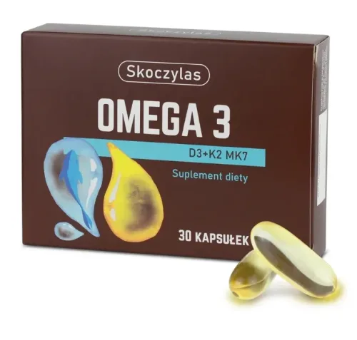 Skoczylas Omega 3 (DHA 712 mg + EPA 254 mg) + Witamina D3 + K2 MK7 30 kapsułek
