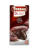 Czekolada gorzka 72% kakao bez dodatku cukru 75g Torras 