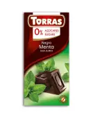 Czekolada gorzka z miętą bez dodatku cukru 75g Torras