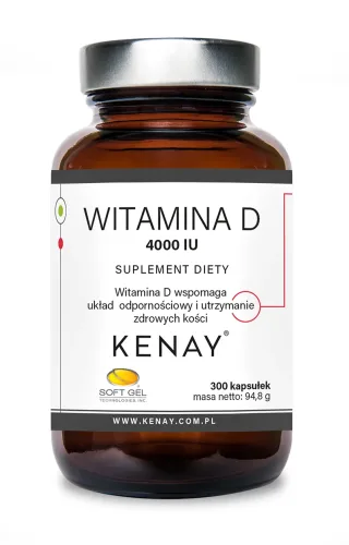 Witamina D 4000 IU 300 kapsułek Kenay