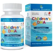 Children's DHA - Kwasy DHA dla dzieci 250 mg, truskawka, 90 kapsułek Nordic Naturals 