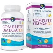 Nordic Naturals Complete Omega-D3 565 mg, cytryna, 120 kapsułek 