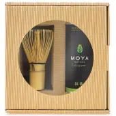 Zestaw herbata zielona matcha w proszku codzienna BIO 30 g + Miotełka bambusowa chasen Moya Matcha