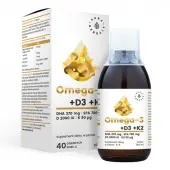 Aura Herbals Omega-3 (370 DHA) + D3 (2000IU) + K2MK7 200 ml 