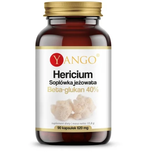 Yango Hericium Soplówka jeżowata 40% Beta-glukan 620 mg 90 kapsułek