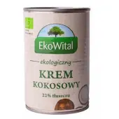 Krem kokosowy 22% tłuszczu (mleczko kokosowe) 400 ml BIO Eko-Wital 
