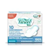 Podpaski higieniczne ze skrzydełkami na noc 10 sztuk Vivicot
