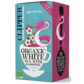 Herbata biała z maliną BIO 20 saszetek Clipper