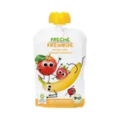 Mus banan, jabłko, truskawka, malina bez dodatku cukrów BIO 100 g Freche Freunde