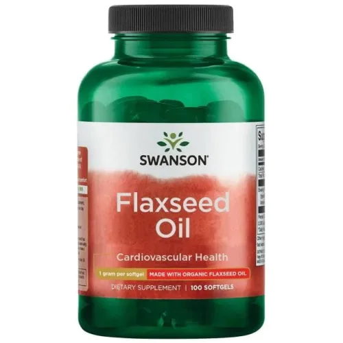 Swanson Flaxseed Oil ( olej z siemienia lnianego) Omega 3-6-9 1000 mg 100 kapsułek