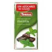 Czekolada gorzka z miętą bez dodatku cukru 75g Torras 