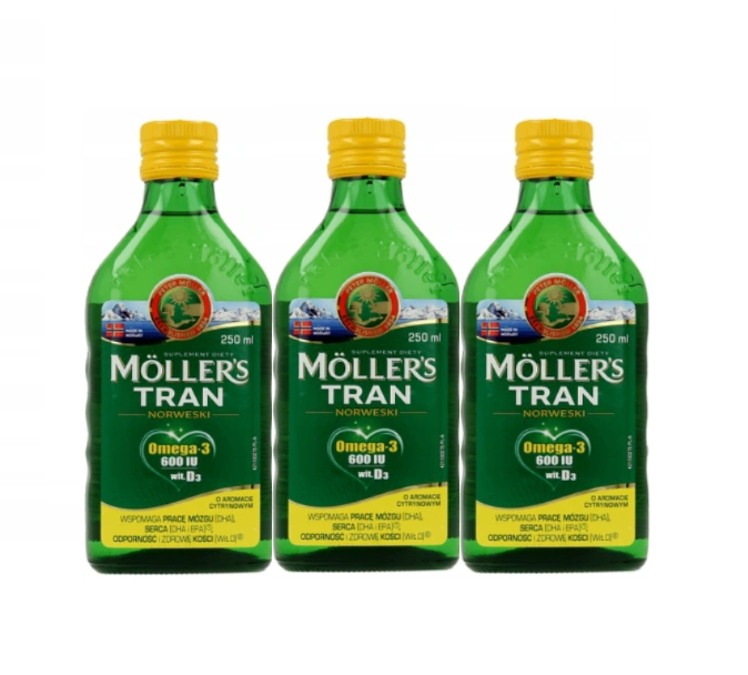 3x Moller's Omega 3 Liver Oil Nordic Omega 3 6 9 with EPA DHA Vit.D, FREE  P&P !