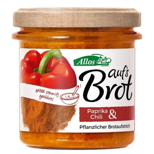 Pasta kremowa z papryką i chili 140 g BIO Allos