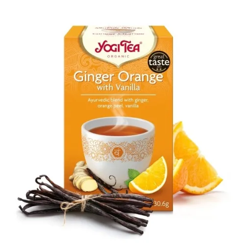 Herbata imbirowo - pomarańczowa z wanilią 17 saszetek BIO Yogi Tea
